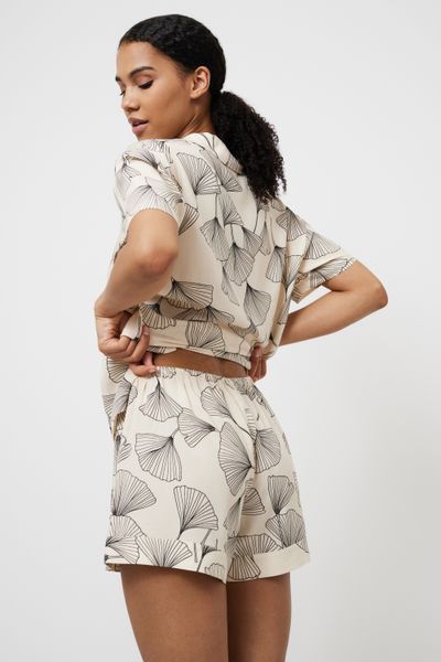Піжама жіноча з шортами Aruelle Seashell pajama short  квітковий принт Seashell pajama short фото