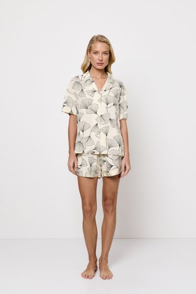 Піжама жіноча з шортами Aruelle Seashell pajama short  квітковий принт Seashell pajama short фото