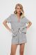 Піжама жіноча сорочка з шортами Aruelle Beatrich pajama short  біла в тигровий принт Beatrich pajama short фото 1