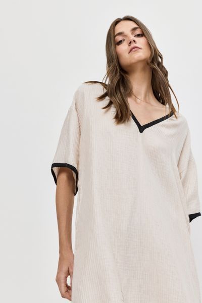 Пляжное женское платье туника Aruelle Horizon dress бежевое Horizon dress фото