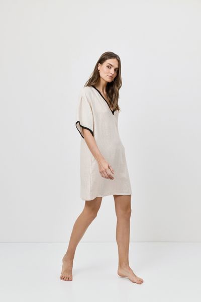 Пляжное женское платье туника Aruelle Horizon dress бежевое Horizon dress фото