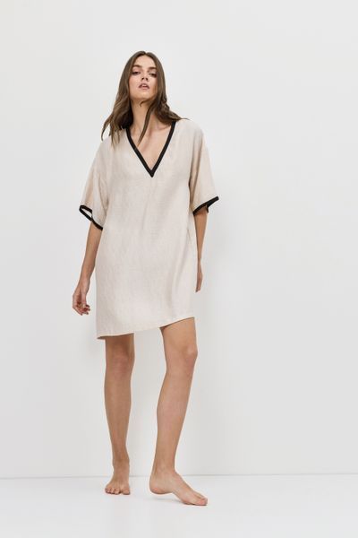 Пляжное женское платье туника Aruelle Horizon dress бежевое Horizon dress фото