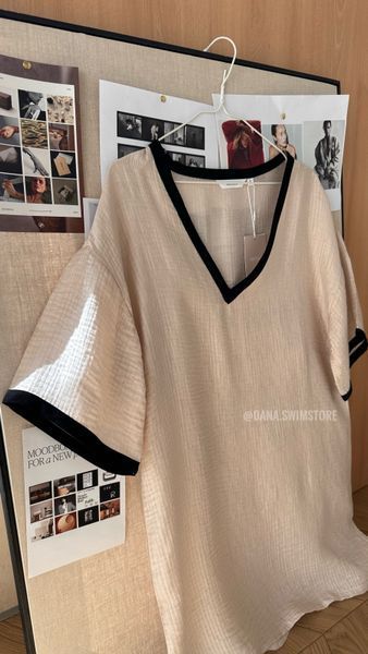 Пляжное женское платье туника Aruelle Horizon dress бежевое Horizon dress фото