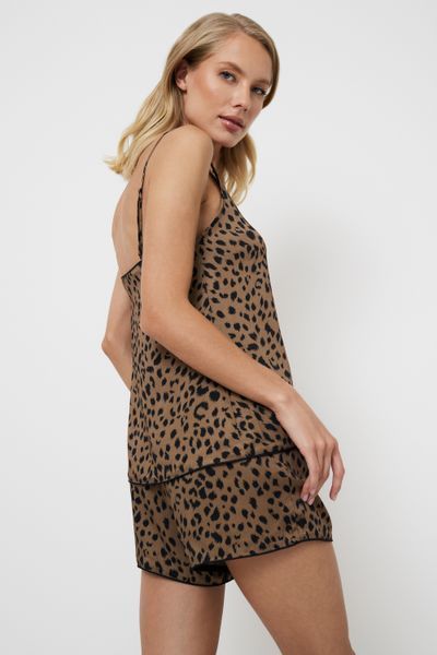 Піжама жіноча майка з шортами Aruelle Kianna pajama short тигровий принт Kianna pajama short фото