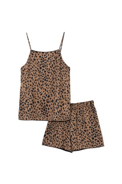 Піжама жіноча майка з шортами Aruelle Kianna pajama short тигровий принт Kianna pajama short фото