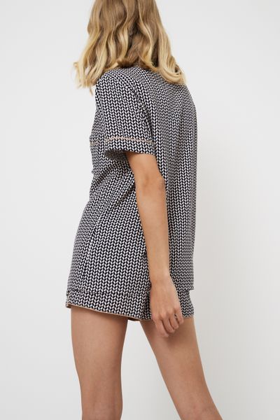 Піжама жіноча з шортами Aruelle Isolda pajama short геометричний принт Isolda pajama short фото