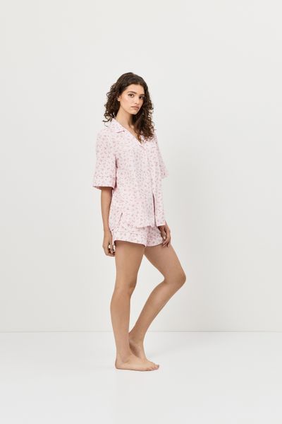 Піжама жіноча сорочка з шортами Aruelle Blossom pajama short квітковий принт Blossom pajama short фото