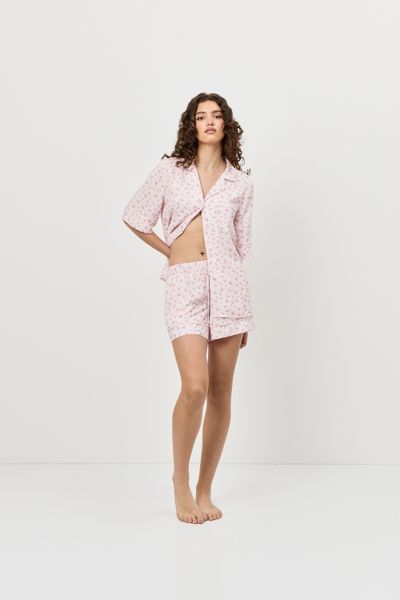 Піжама жіноча сорочка з шортами Aruelle Blossom pajama short квітковий принт Blossom pajama short фото