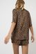 Женская пижама с шортами Aruelle Kaya pajama short коричневый леопардовый принт Kaya pajama short фото 7