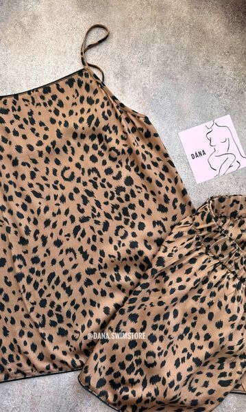 Піжама жіноча майка з шортами Aruelle Kianna pajama short тигровий принт Kianna pajama short фото