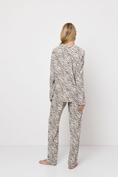 Піжама жіноча сорочка зі штанами Aruelle Manuela pajama long  анімалістичний принт Manuela pajama long фото