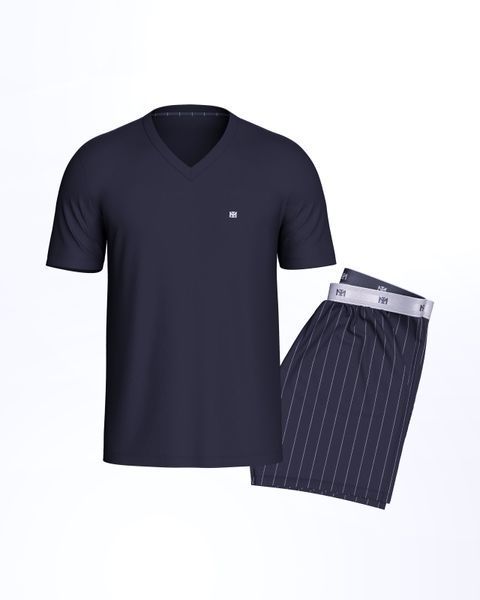Мужская пижама футболка з шортами темно-синяя Impetus + подарочная упаковка Court Dark Blue фото