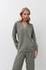 Пижама женская атласная рубашка с брюками Aruelle Romie pajama long бежевый геометрический принт Romie pajama long фото 11